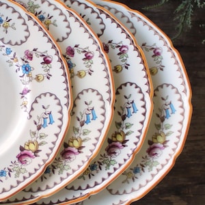 Royal Doulton The Beaufort Plates Set of 4 Choose from Bread, Salad, Lunch, or Dinner Plates Made in England Ca. 1935 - 1960