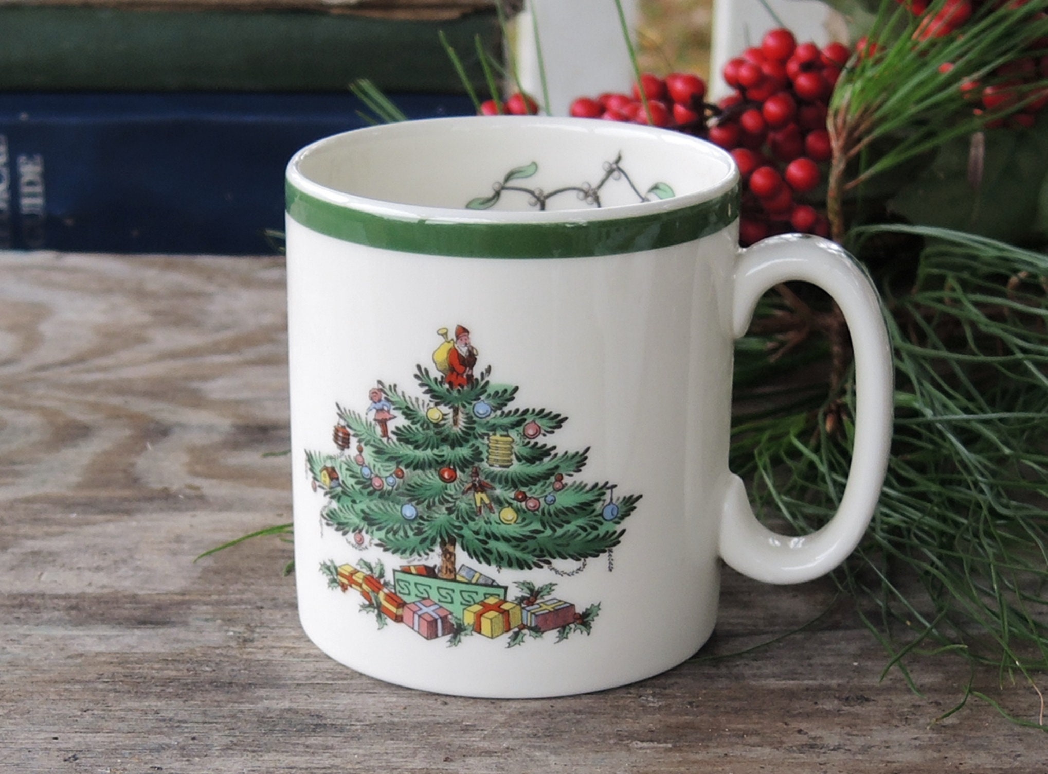 Spode Christmas Tree Coffee Mug or Hot Cocoa Mug Made in Etsy