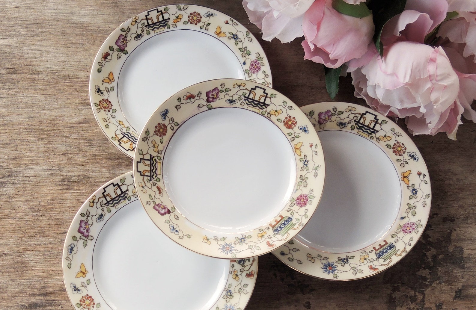 Noritake Mandarin Bread Plates Set of 4 Dessert Plates Etsy