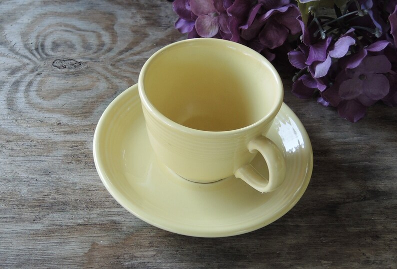 Fiesta Ware Tea Cup and Saucer - Thumbnail 3