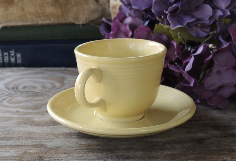 Fiesta Ware Tea Cup and Saucer - Thumbnail 5