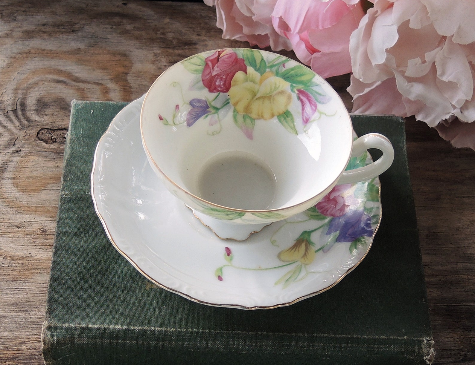 Cherry China Tea Cup and Saucer Tea Cup Set Made in Japan Etsy