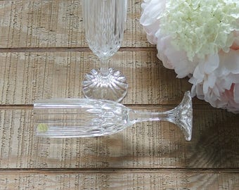 Crystal D Arquis Champagne Glasses Toasting Flutes Set of 2