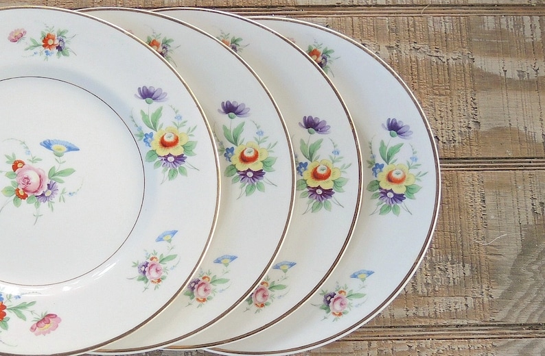 Vintage Syracuse Selma Salad Plates Set Of 4 Wedding Plates Etsy