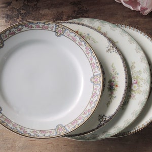 Vintage Mismatched Noritake Salad Plates Set of 4, Lunch Plates for Weddings, Replacement China, Bridal Tea Party, Bridesmaid Gift afbeelding 2