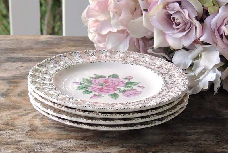 Sebring China Bouquet Dessert Plates Set of 4 Wedding China Etsy