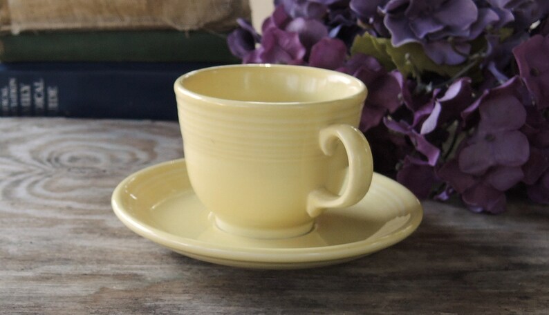Fiesta Ware Tea Cup and Saucer - Thumbnail 4