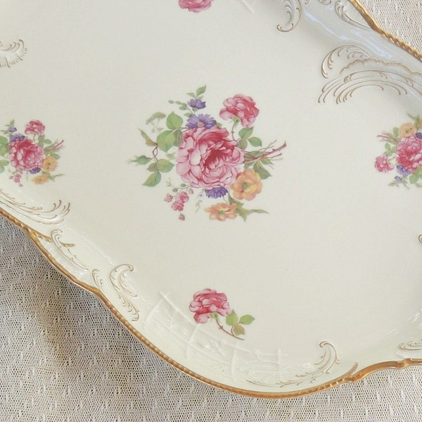 Rosenthal Sanssouci Diplomat 15 1/2" Platter, Cottage Style Oval Serving Platter, Tea Party, Wedding