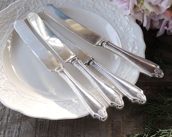 Rogers Brothers Dinner Knives Set of 4 Community Silverplate Replacement Flatware
