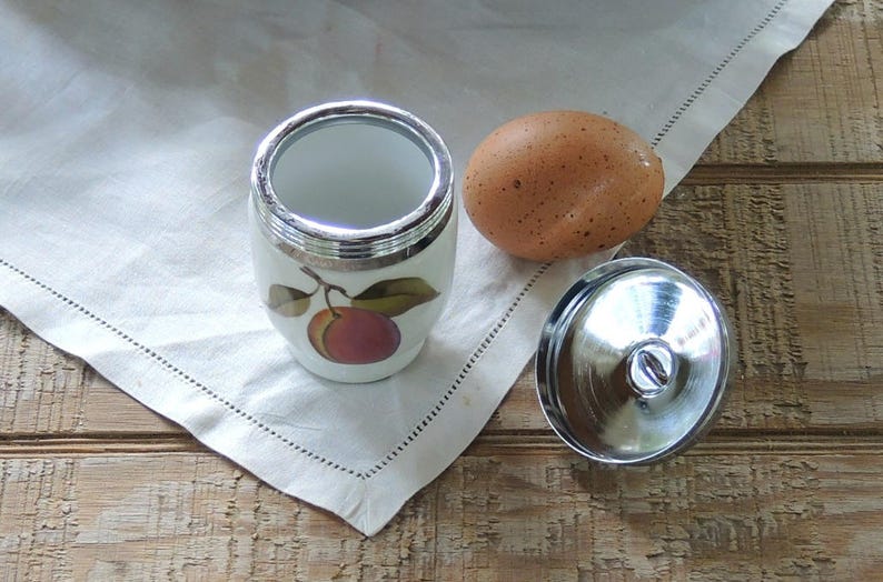 Royal Worcester Jumbo Egg Coddler Evesham Pattern Lidded Egg Etsy