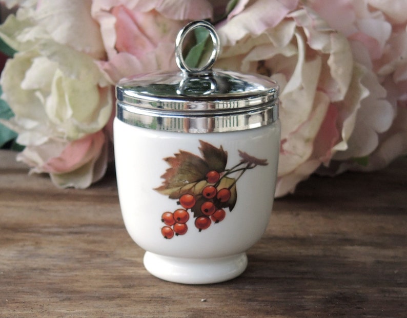 Royal Worcester Jumbo Egg Coddler Evesham Pattern Lidded Egg Etsy