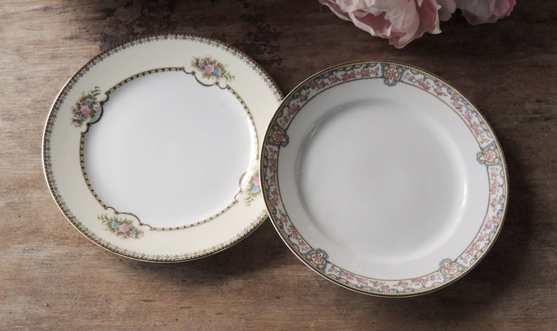 Vintage Inigualado Noritake Ensalada Placas Set de 4, Platos de Almuerzo para Bodas, Reemplazo de China, Fiesta de té nupcial, Regalo de dama de honor imagen 5