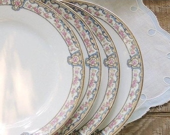ON SALE Vintage Noritake Portland Luncheon Plates Set of 4 Weddings Tea Parties Cottage Style Plates Antique Plates