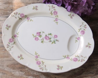 Theodore Haviland Delaware Platter 13" Oval Platter with Well Bridal Shower Plate Ca. 1948 Replacement China Haviland New York