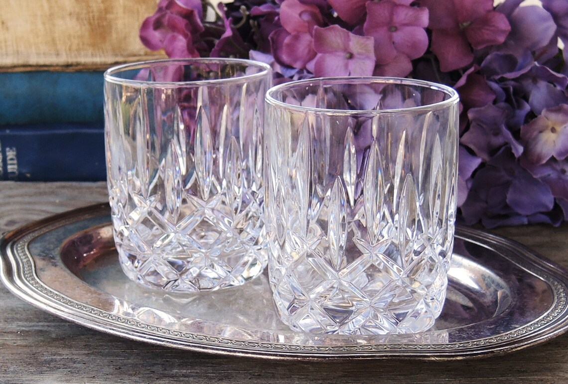 Gorham Lady Anne Double Old Fashioned Glasses Set of 2 Bar Etsy