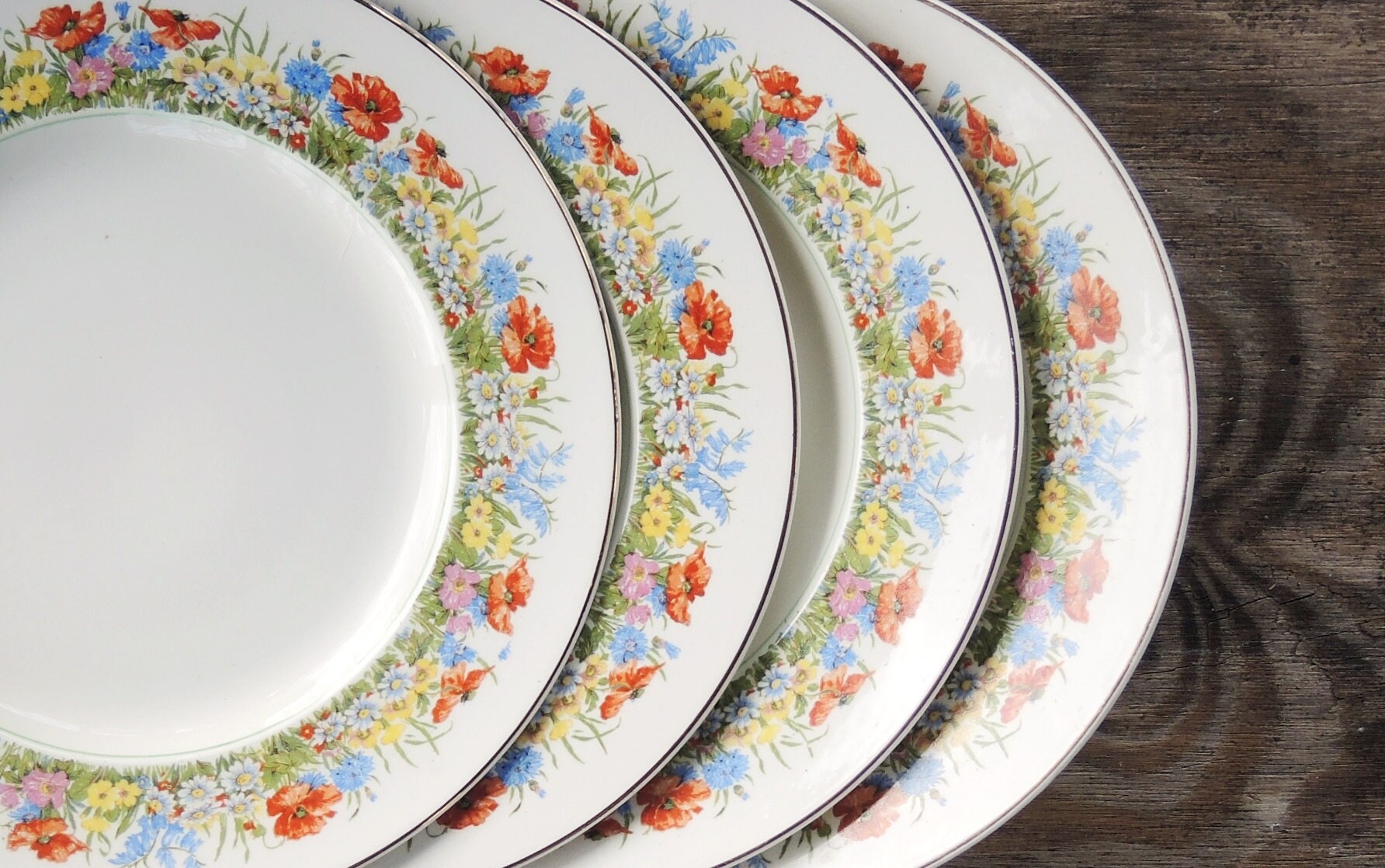 Empire Porcelain社 イギリスビンテージ皿 4枚セット 1950年 Empire Porcelain社 イギリスビンテージ皿 4枚セット 1950年