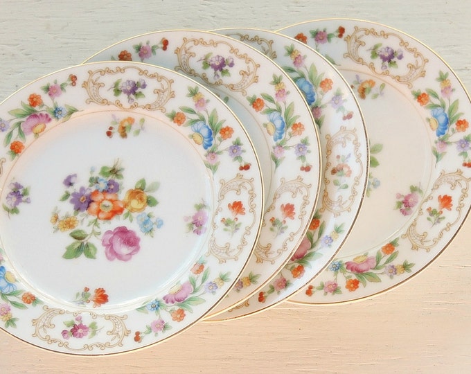 Occupied Japan Rose China Bread and Butter Plates Set of 4 Etsy
