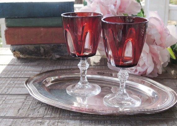 Cristal D'arques-durand Rose Claret Wine Glasses/pink Wine Glasses