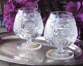 Bleikristall Brandy Snifters Glasses Set of 2 Hand Cut Crystal Waldviertler Edel Cognac Brandy Glasses Barware
