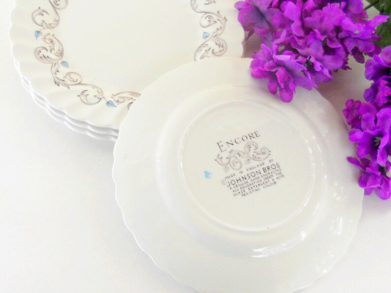 Vintage Johnson Brothers Encore Multi Color Plates Dessert Etsy