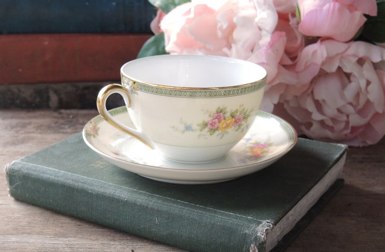 Cottage Style Fine China Hand Painted Tea Cup Saucer Bridesmaid Gifts Ca Noritake Floweree Tea Cup Set Elegant Tea Party 1912