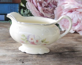 Homer Laughlin Virginia Rose Creamer M48 N8, Cottage Style, Ca. 1940's Small Milk Pitcher