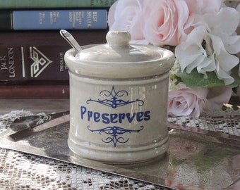 McCoy Preserves Jar with Lid Covered Crock Ca. 1970's LCC McCoy