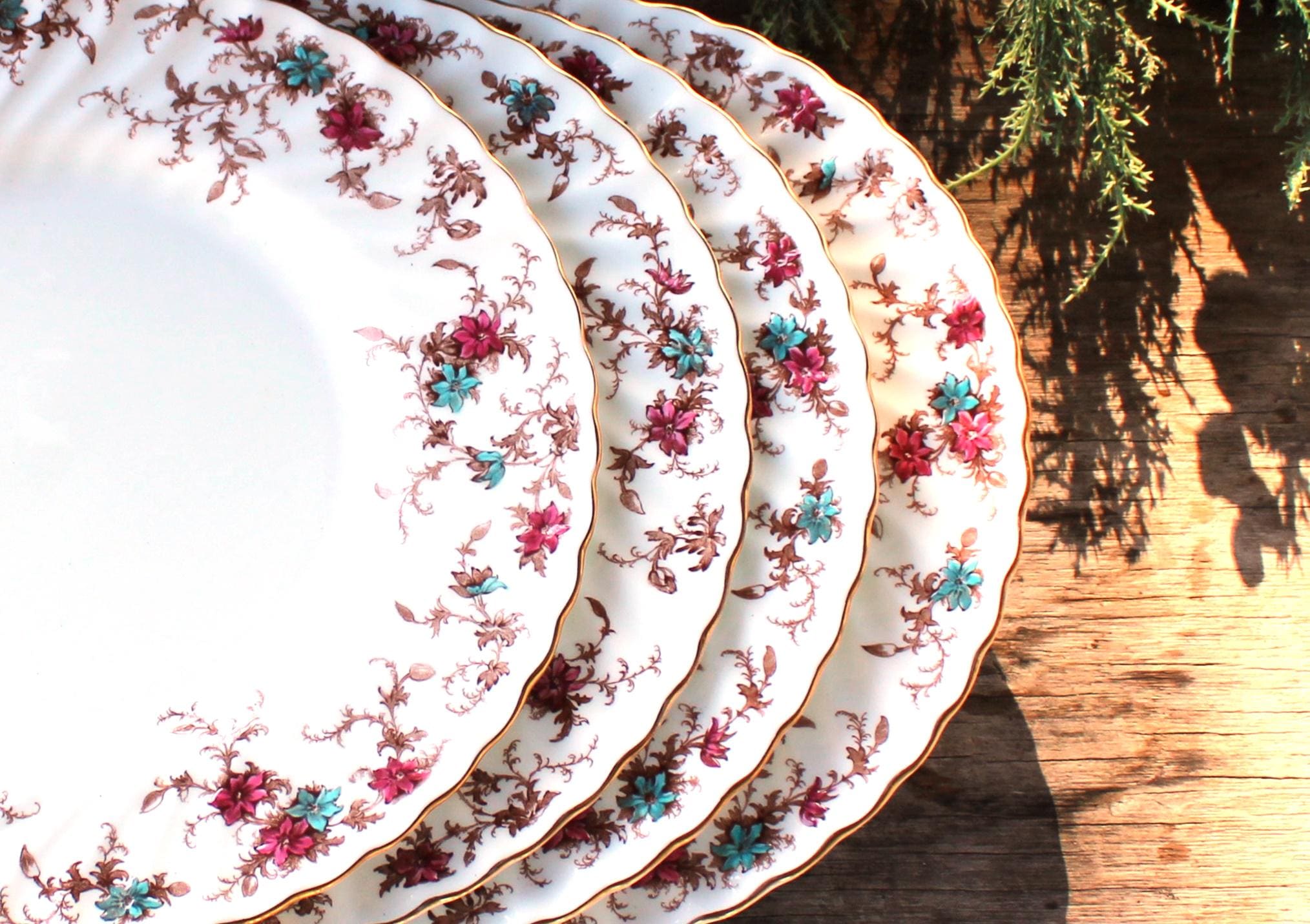 古ミントン　コラモア　ディナープレート Minton Dinner Set - Etsy