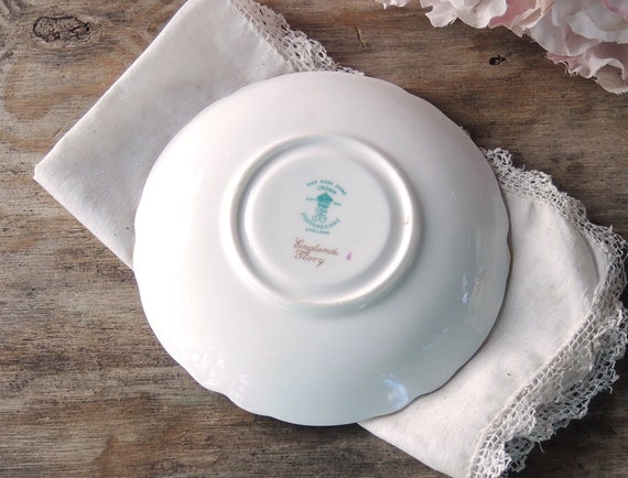 Crown Staffordshire Englands Glory Tea Cup and Saucer Set English