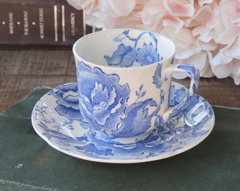 Johnson Brothers English Chippendale Blue Demitasse Cup Set