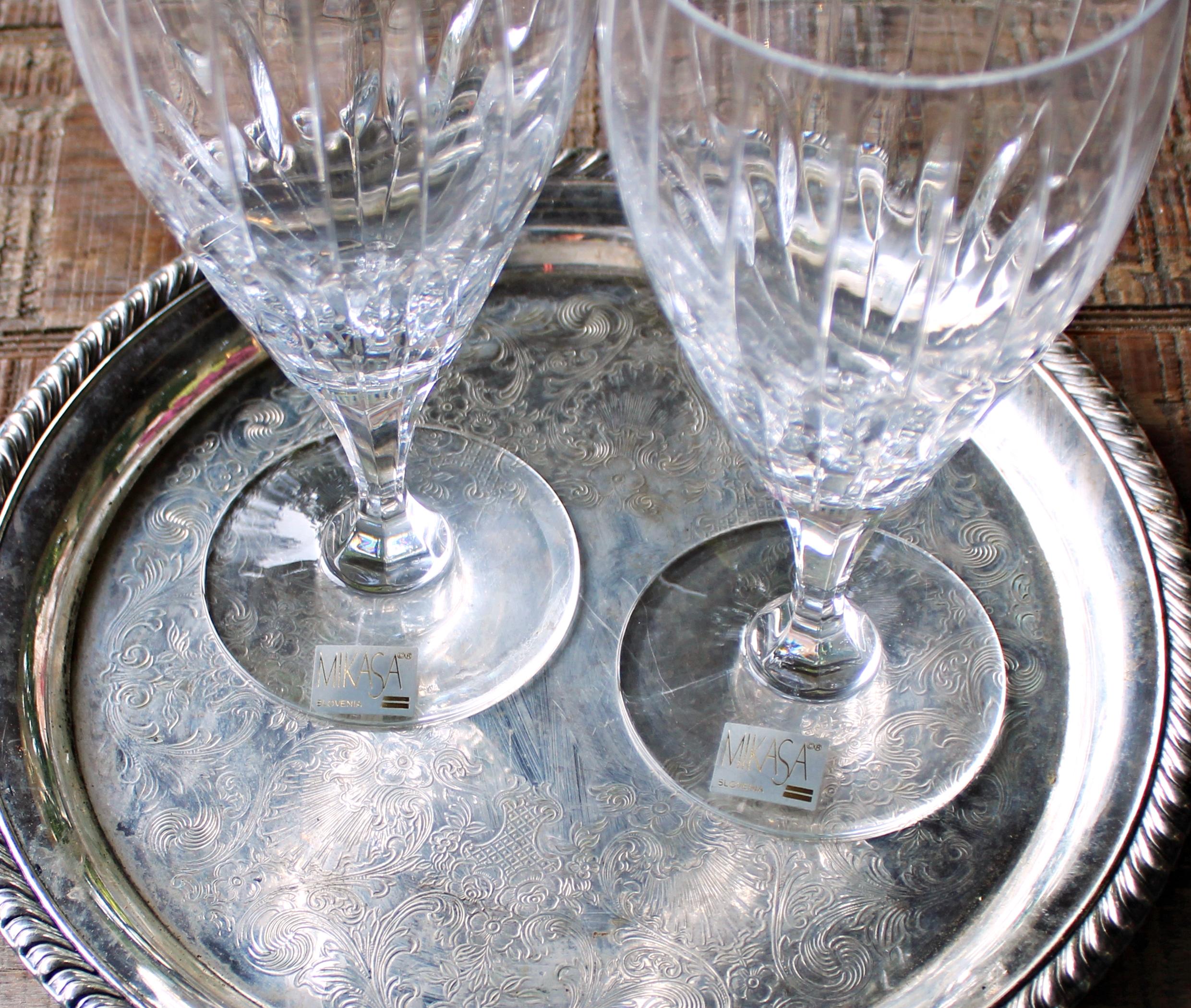 Mikasa Park Avenue Crystal Glassware Set – Iced Tea, Wine Goblets & Cocktail Glasses (Set Of 3)