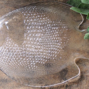 Clear Glass Fish Dinner Plate Arcoroc France Poisson Clear Tempered Glass Small Platter image 5