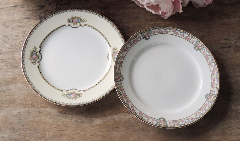 Vintage Inigualado Noritake Ensalada Placas Set de 4, Platos de Almuerzo para Bodas, Reemplazo de China, Fiesta de té nupcial, Regalo de dama de honor imagen 3