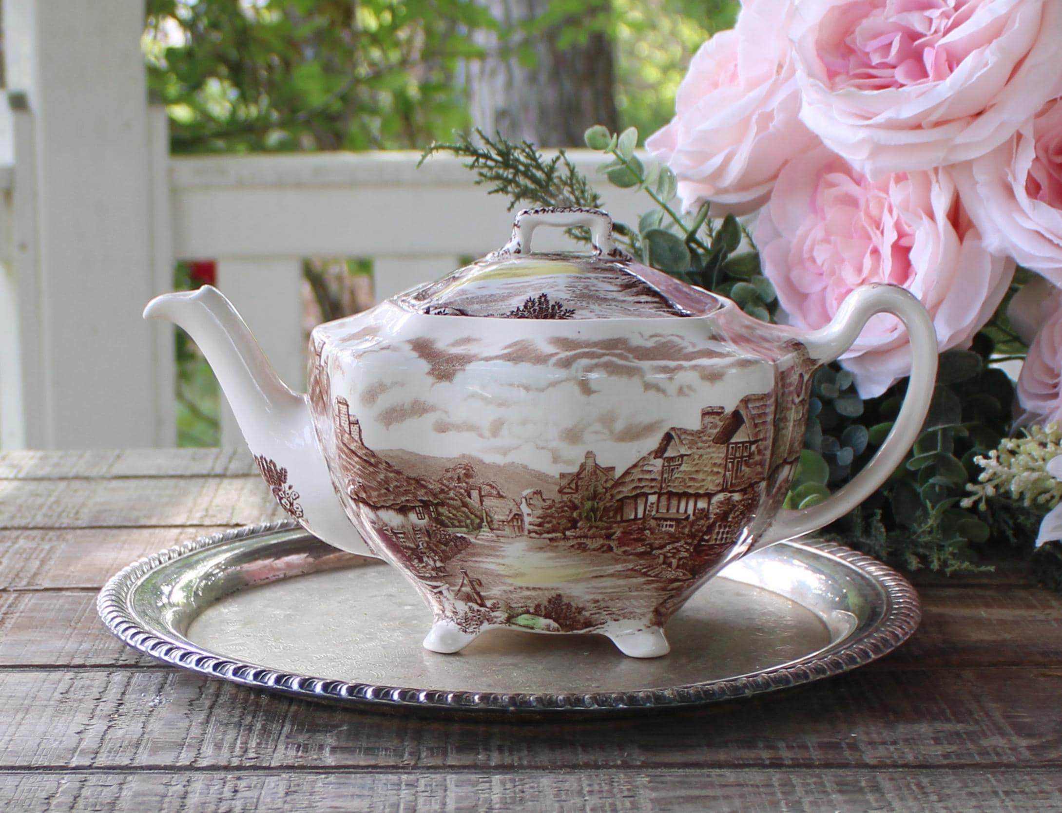 Johnson Brothers English Countryside Teapot - Etsy