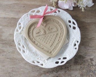 1993 Brown Bag Cookie Art Cookie Mold with Cookie Booklet Hill Design Floral Heart Polymer Clay Mold Bakeware Soap Mold Baking Supplies