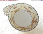Antique Noritake Dessert Bowls, Set of 4, Nippon, Morimura Brothers, Rustic Romance, Cottage Style, Weddings, Berry Bowls