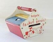 Vintage Holgate Wooden Tasket Basket, Childrens Toys, Wood Box, Organizer
