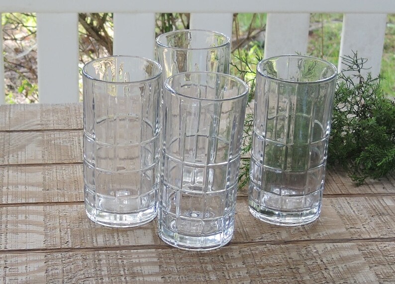 Anchor Hocking Tartan Clear Glass Ice Tea Glasses Set of 2 Etsy