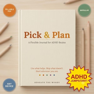 ADHD Planner, Modular Color-Coded Journal, Pick & Plan System (Fillable PDF)