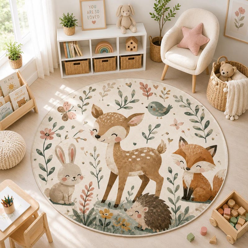 Baby Girl Adventure Rug - Etsy UK