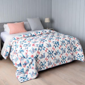 Duck Quilt Pattern PDF, Duck Quilt Sewing Pattern, Farmhouse Quilt Pattern, Star Quilt Pattern, Digital Download