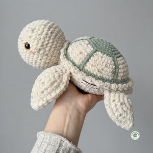 Sea Turtle Crochet Pattern PDF, Amigurumi Plush Tutorial (Digital Download)