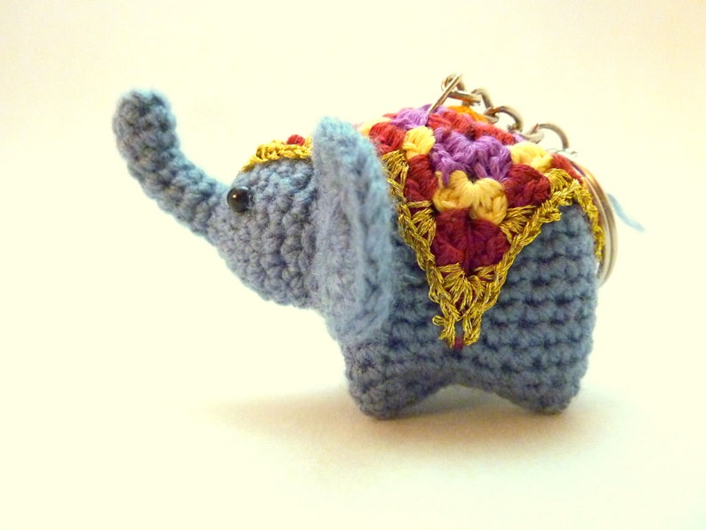 Baby Elephant Keychain Cute Plush Miniature Circus Elephant Etsy