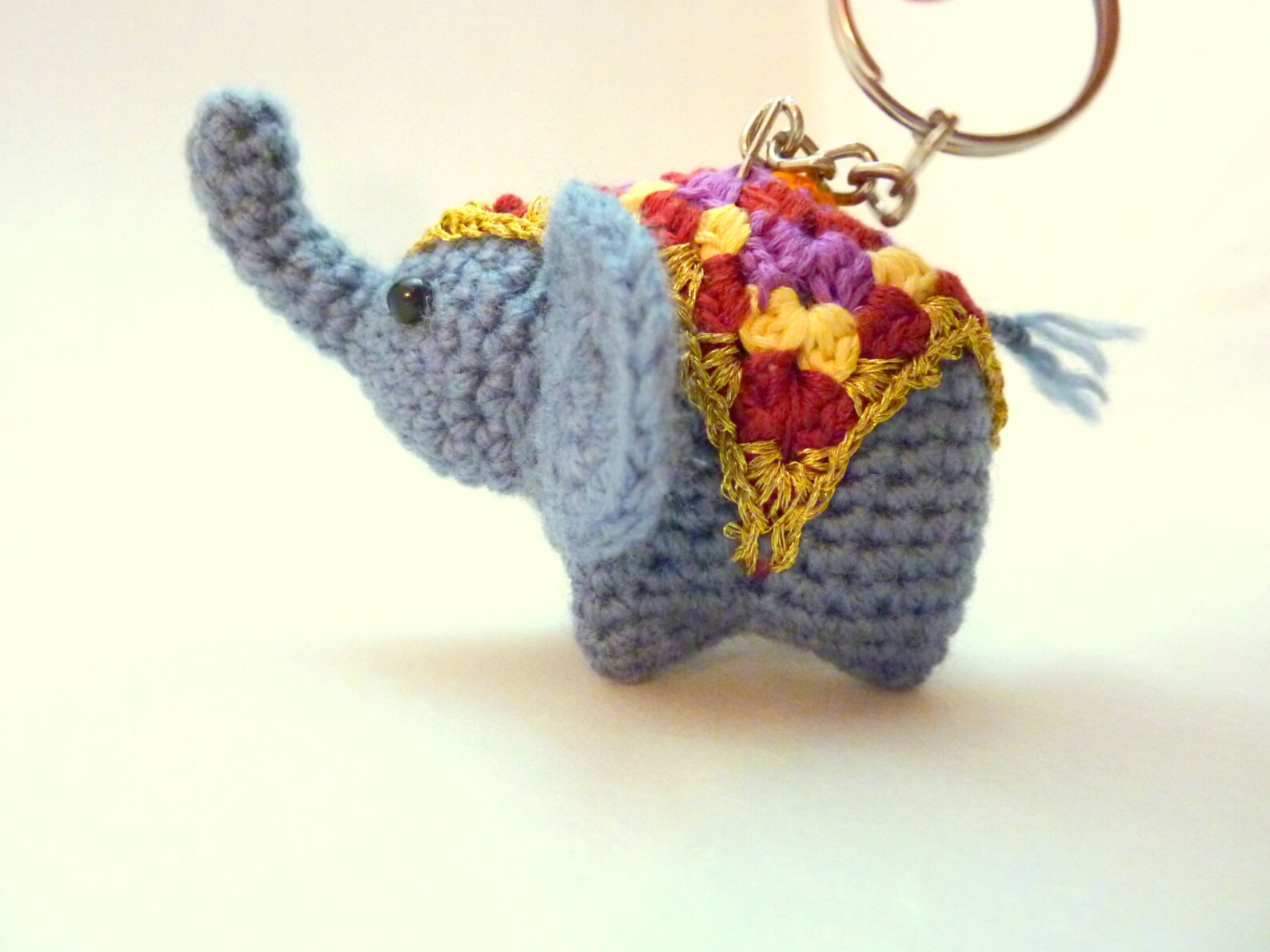 Baby Elephant Keychain Cute Plush Miniature Circus Elephant Etsy