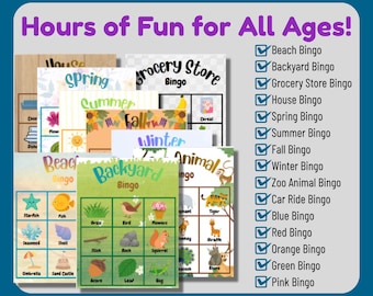 Editable Bingo Cards - 15 Themed Printable Games for Kids' Fun