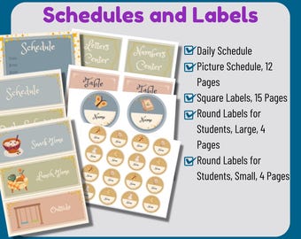 Storybook Theme Classroom Kit - Editable Printable Schedules and Labels
