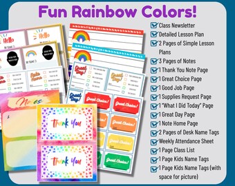 Back To School Teacher Bundle, Editable Lesson Plans and Newsletters