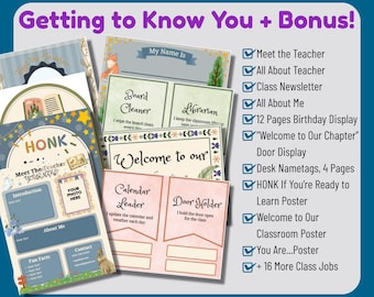 Storybook-Themed Welcome Bundle. Classroom Decor, Name Tags, Birthdays, Door Display