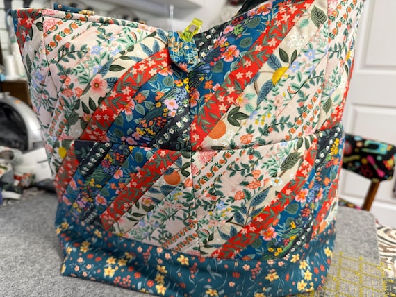 Handmade Rifle Paper Co. Patchwork Tote | Quilted Floral Shoulder Bag | Briar Hill Studio