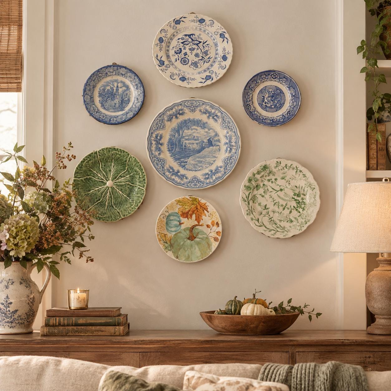Blue Antique Plates Collection - Etsy